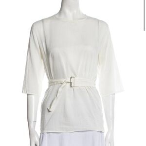 Costume National- White Belted Women's Top